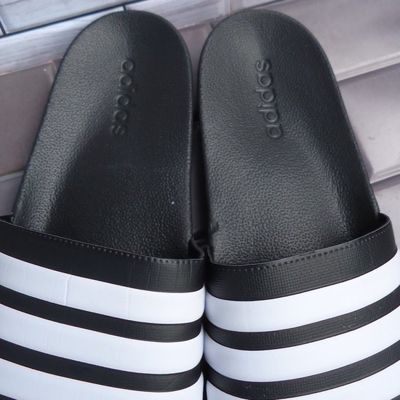 SIZE 12. ADIDAS Men\'s Adilette Cloudfoam Slides - Athletic Sandals.